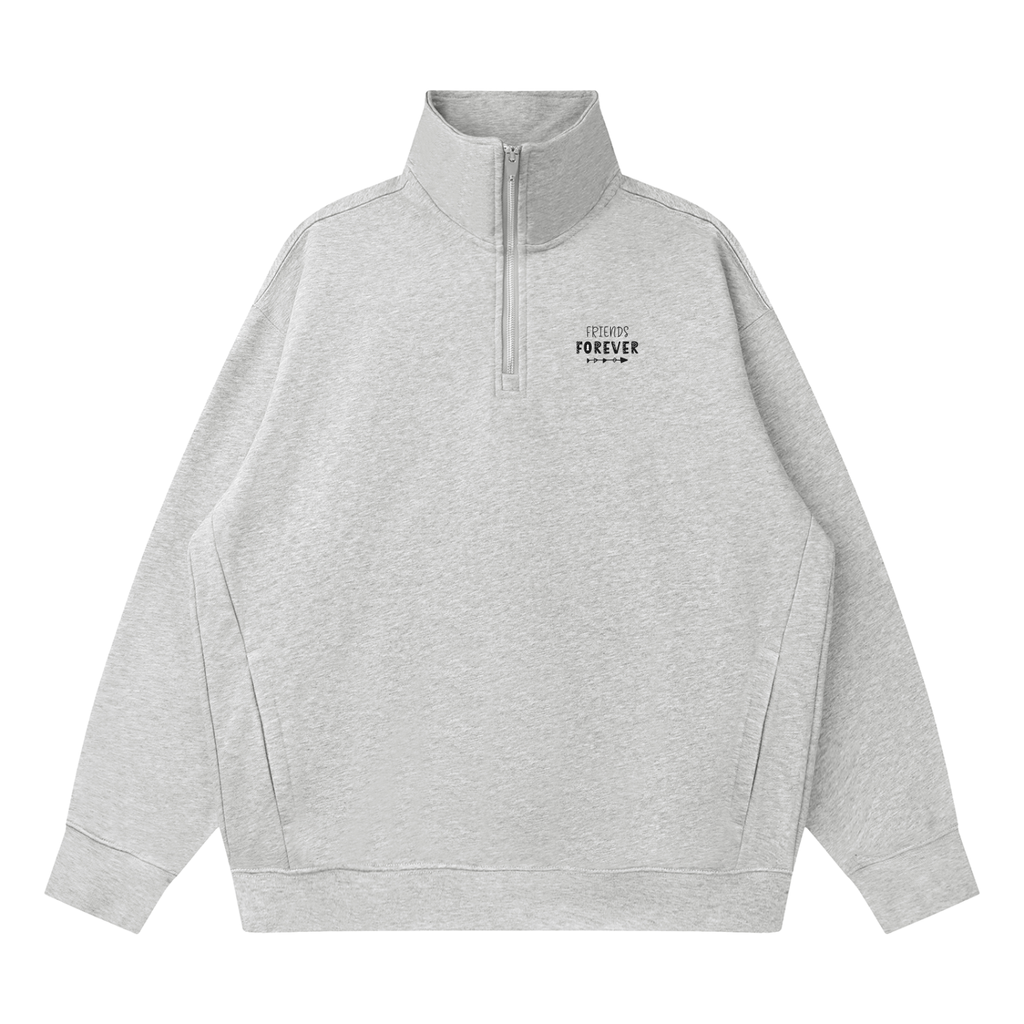 Quarter-Zip Drop Shoulder Sweatshirt