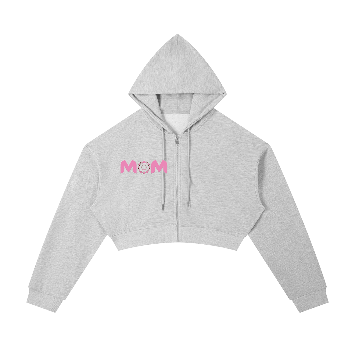 Essential Cropped Zip-Up Hoodie