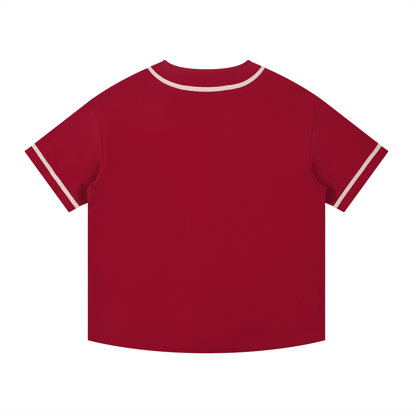Contrast Piped Button-Up Jersey