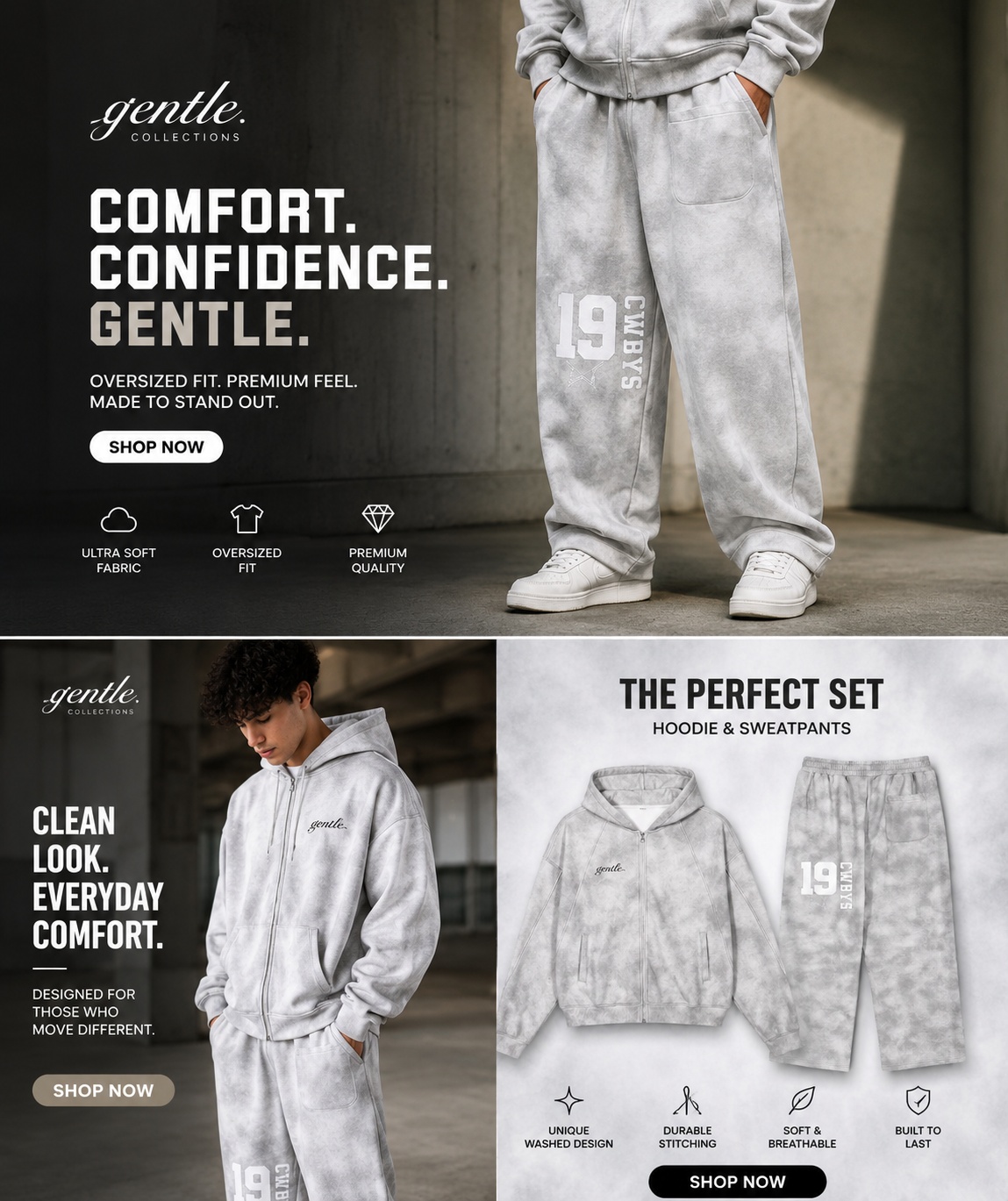 Dirty Washed Fleece Sweatpants