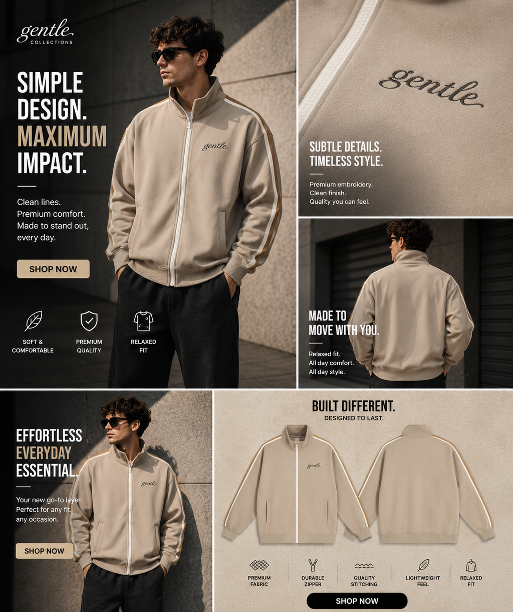 Contrast Side-Stripe Stand Collar  Jacket