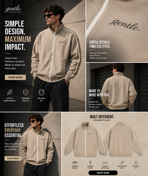 Contrast Side-Stripe Stand Collar  Jacket