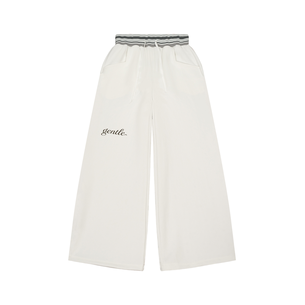 Striped Waist Wide Leg Pants