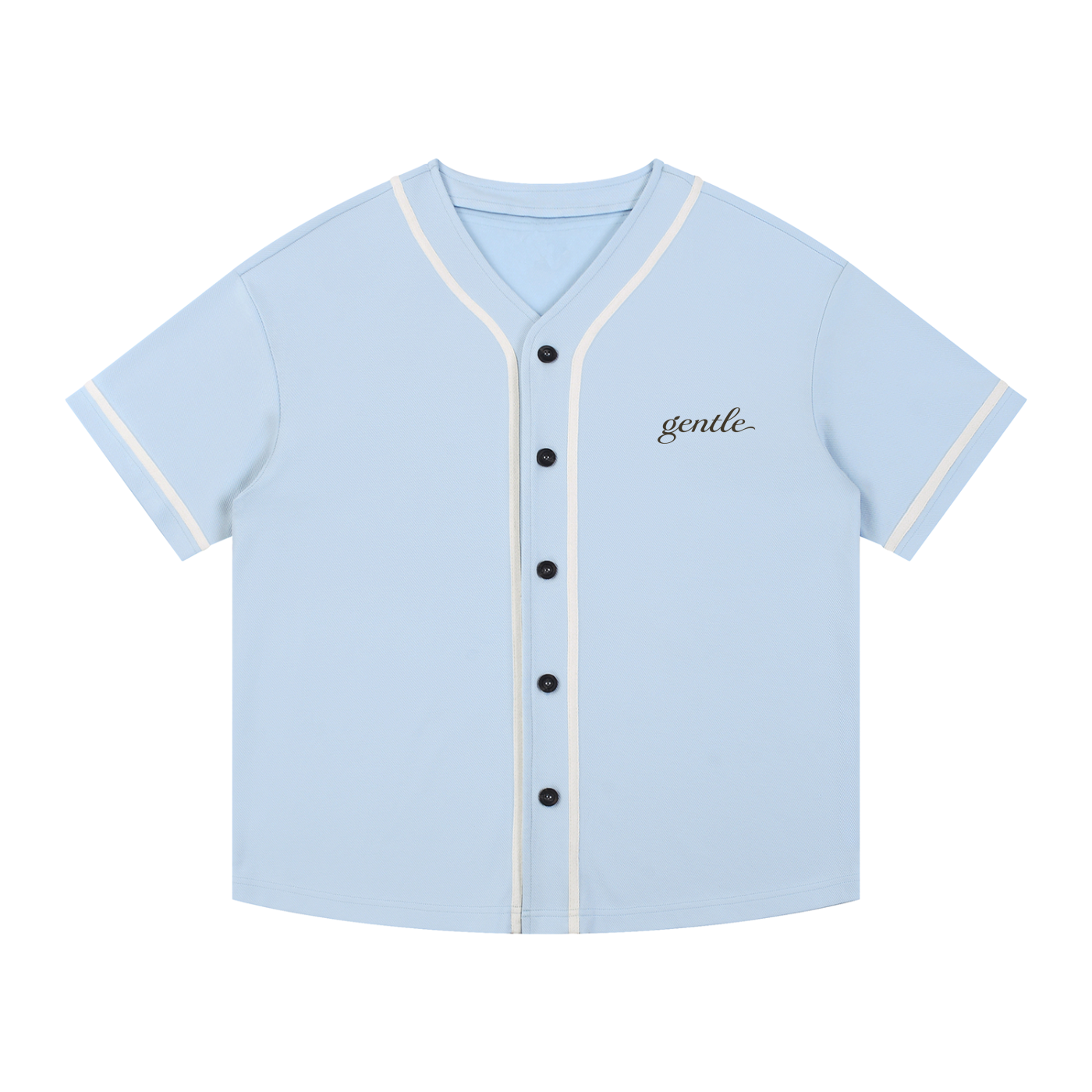 Contrast Piped Button-Up Jersey